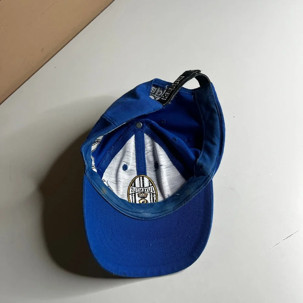 Vintage Kappa Juventus FC Hat Blue‎ Strapback Soccer Cap Juve Italy 90s